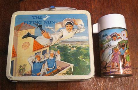 the flying nun old metal lunch boxes value|1968 The Flying Nun Vintage Metal Lunchbox No Thermos Rare.